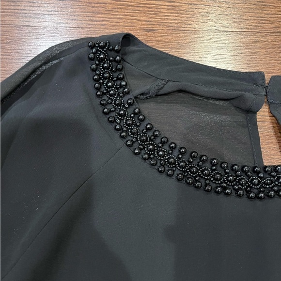 Faisca Black Mesh Knit Long Sleeve Top Witchy Vampire Whimsical 90s Goth Emo Y2K - Picture 4 of 9